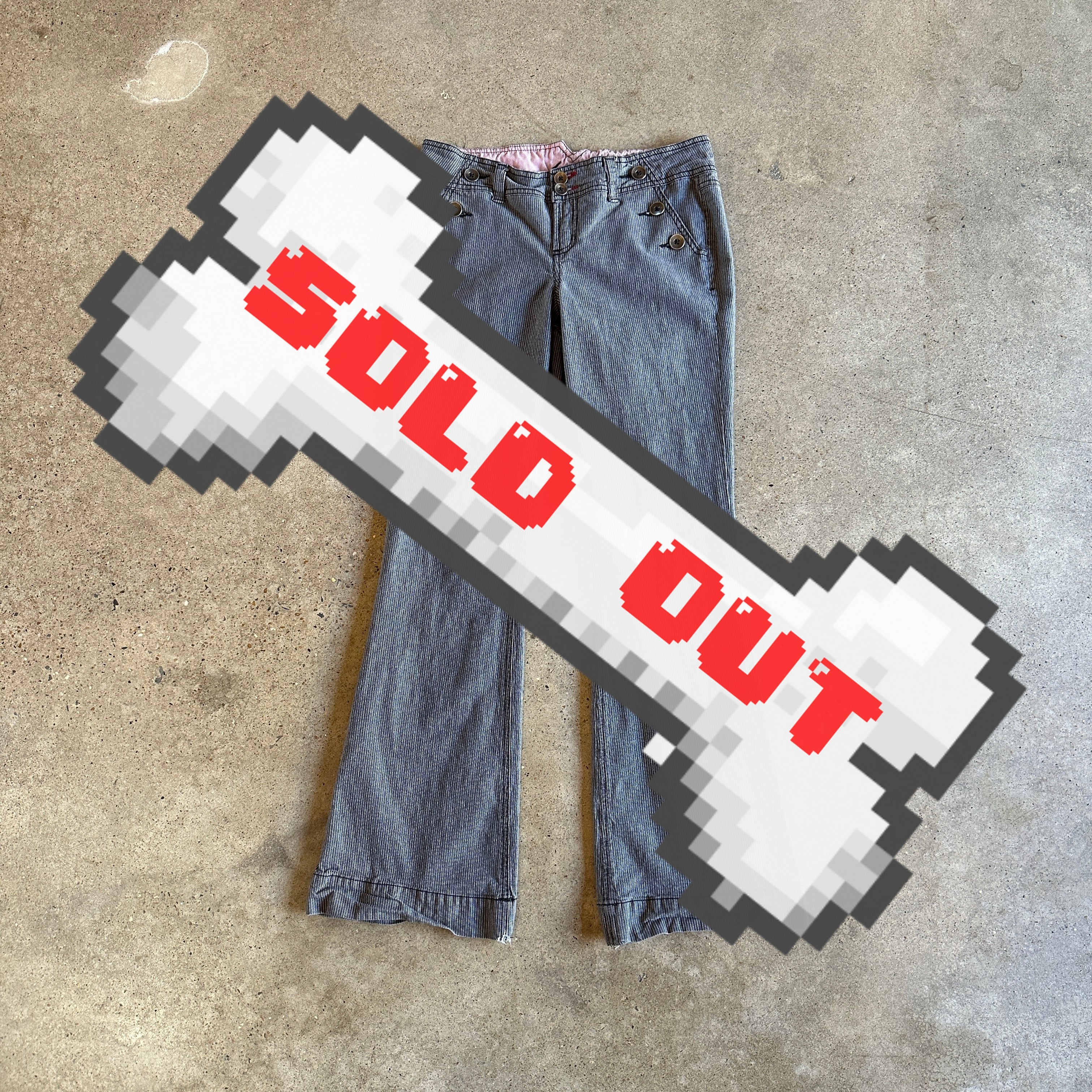 L.e.i Pinstripe Flare Pants (M)