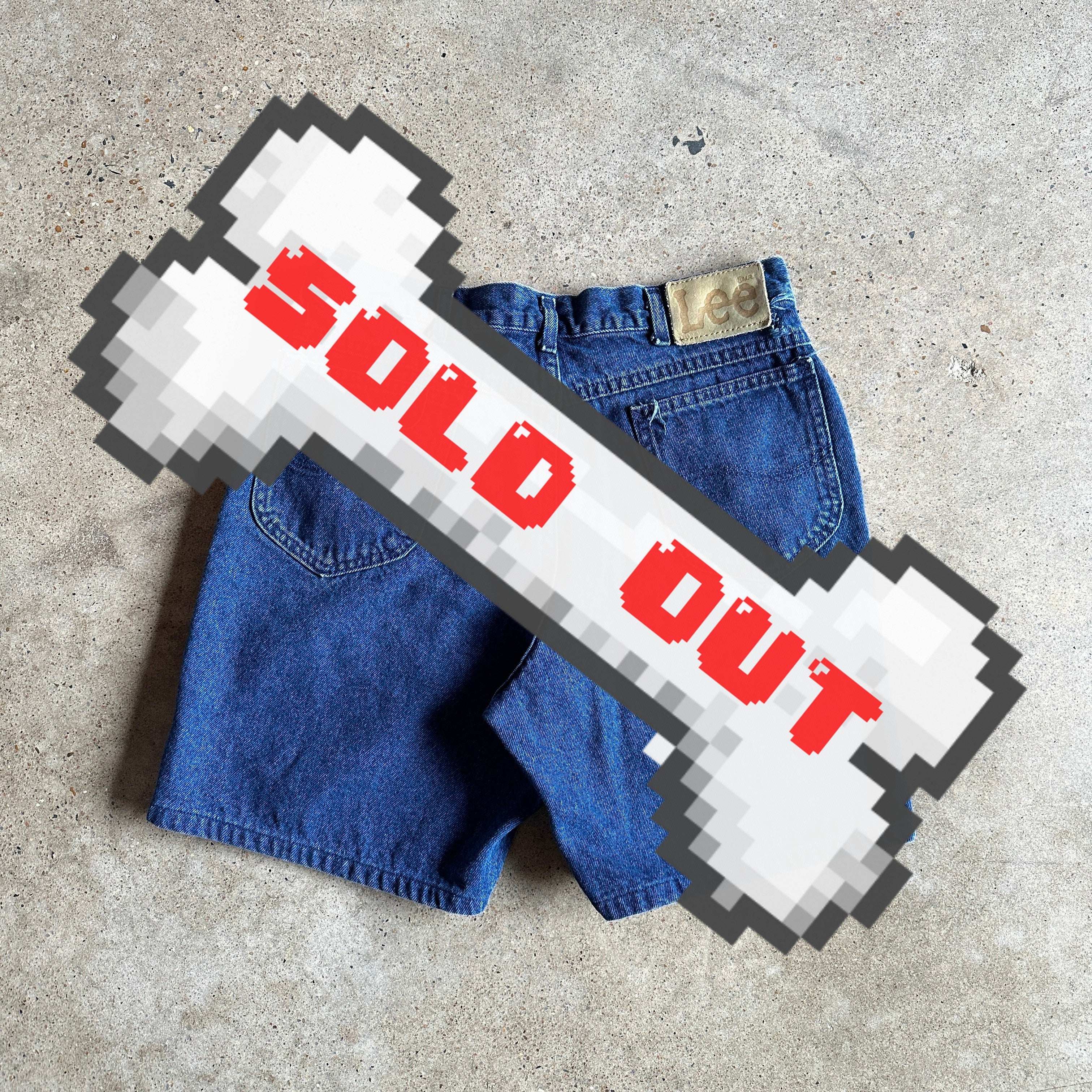 Lee dark blue denim shorts