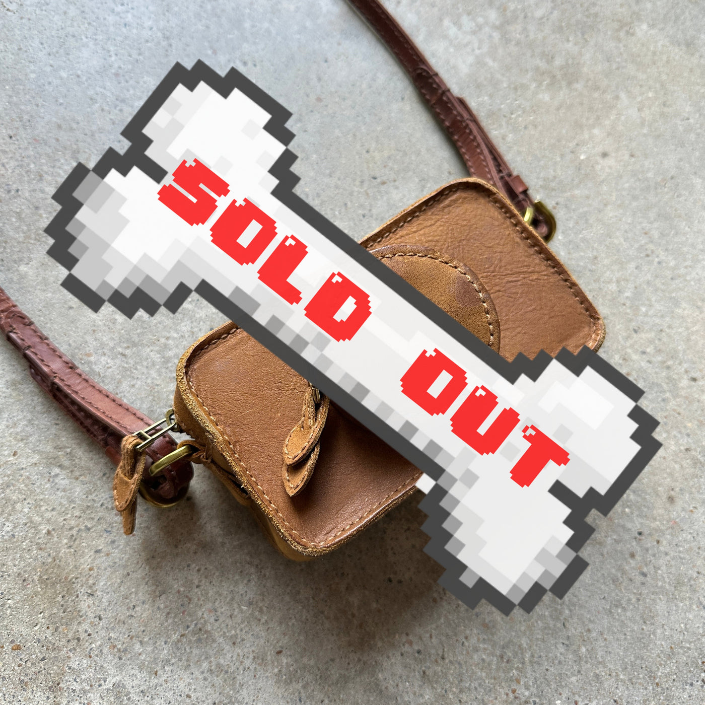 “Madewell” Camera-shaped Leather Crossbody