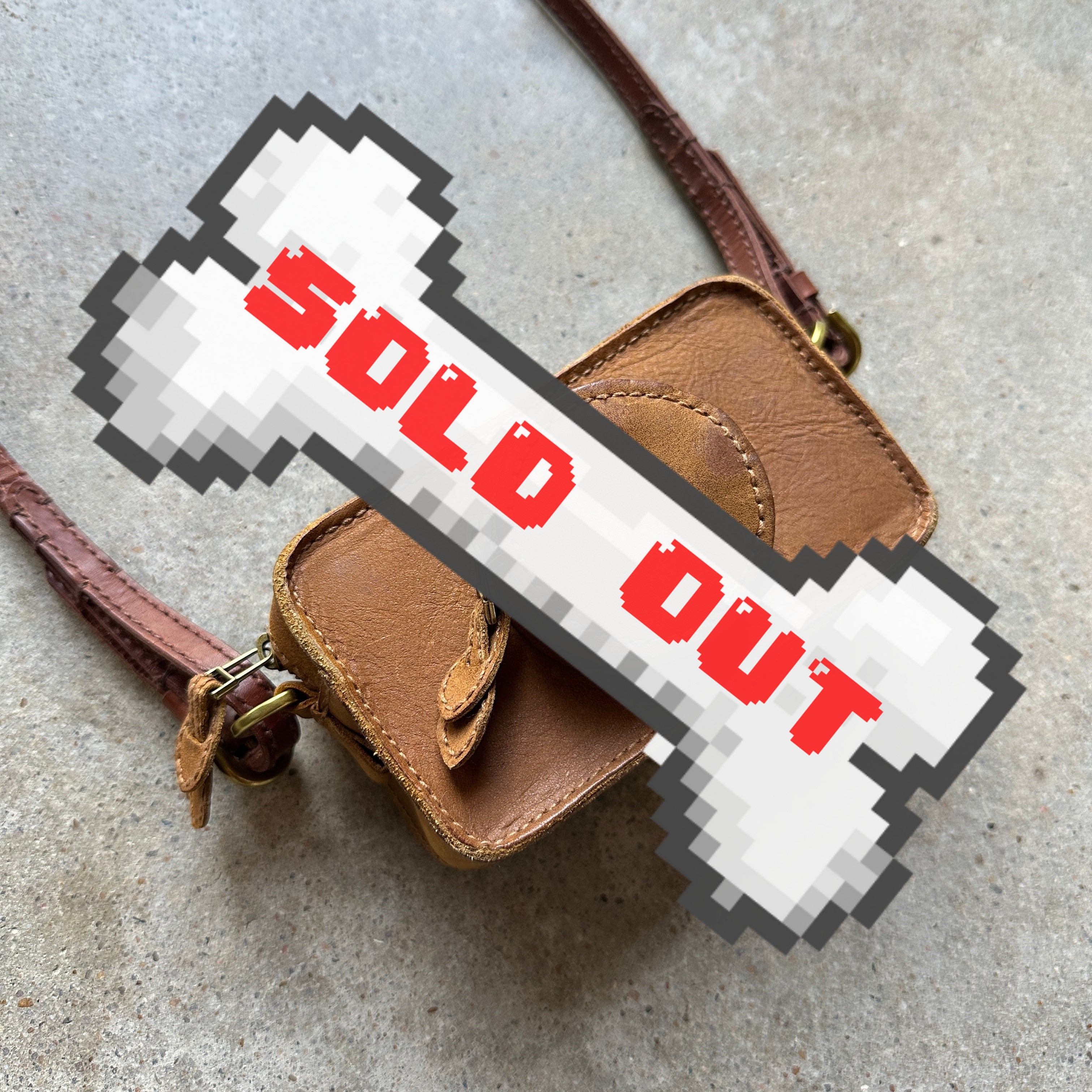 “Madewell” Camera-shaped Leather Crossbody