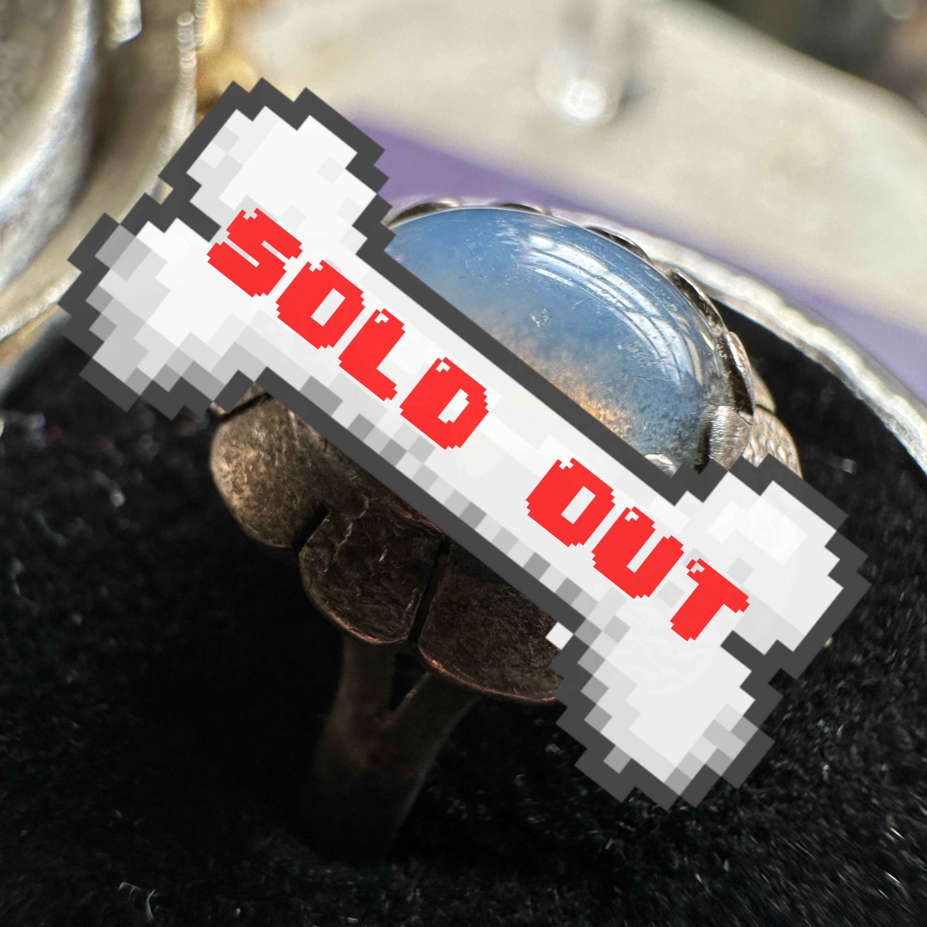 Opal Ring with Sterling Silver Flower Setting
