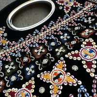 “Oscar de la Renta” Beaded black velvet Clutch Purse