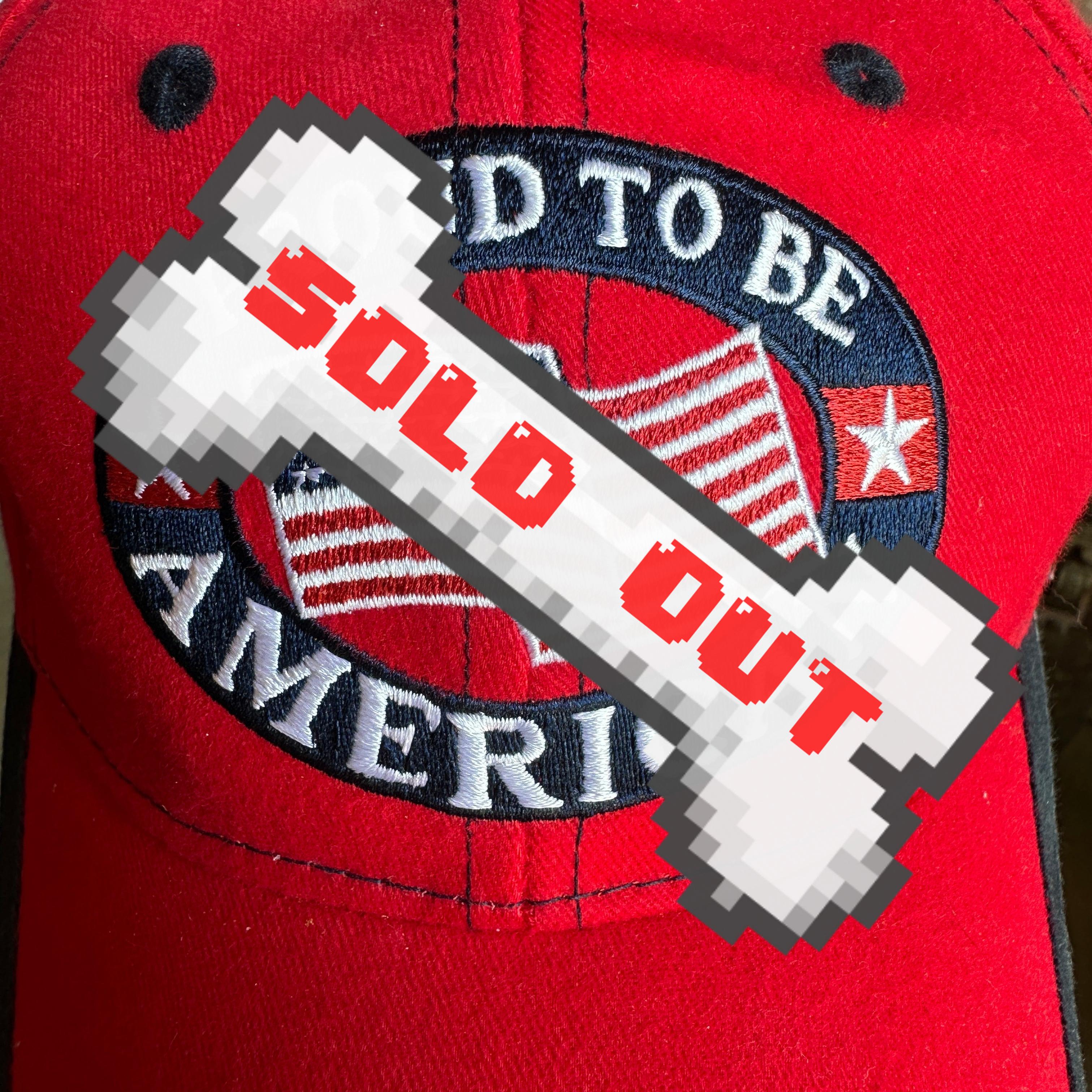 Red “Proud To Be An American” Baseball Cap
