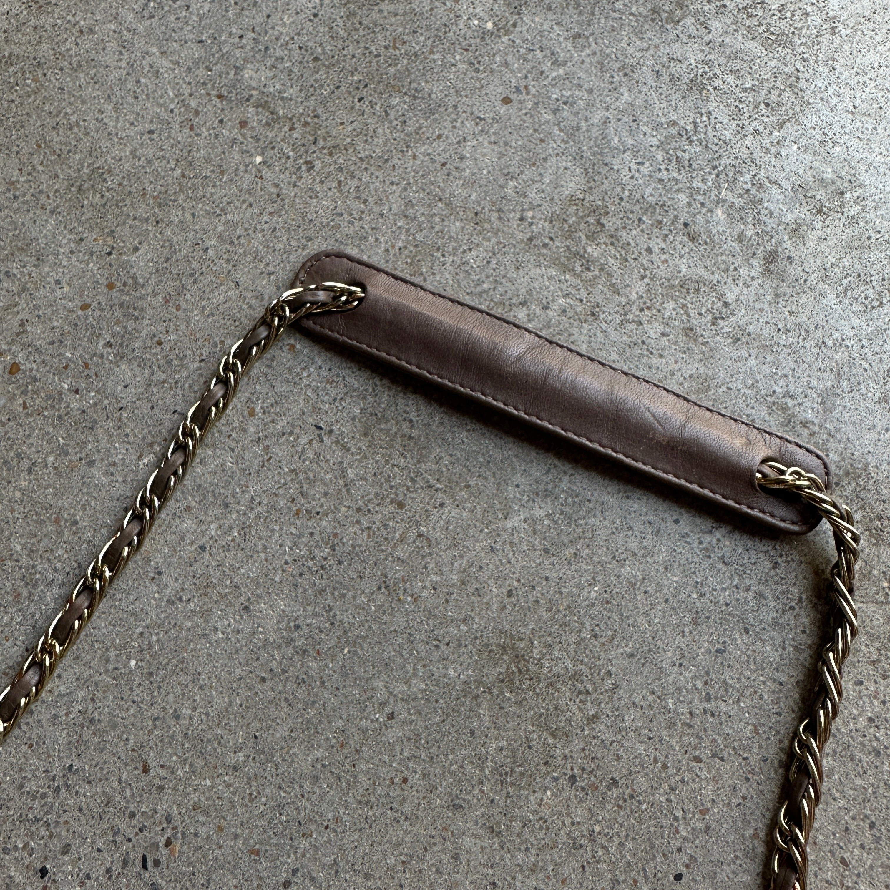 “Saks Fifth Avenue” Woven Leather Baguette Crossbody