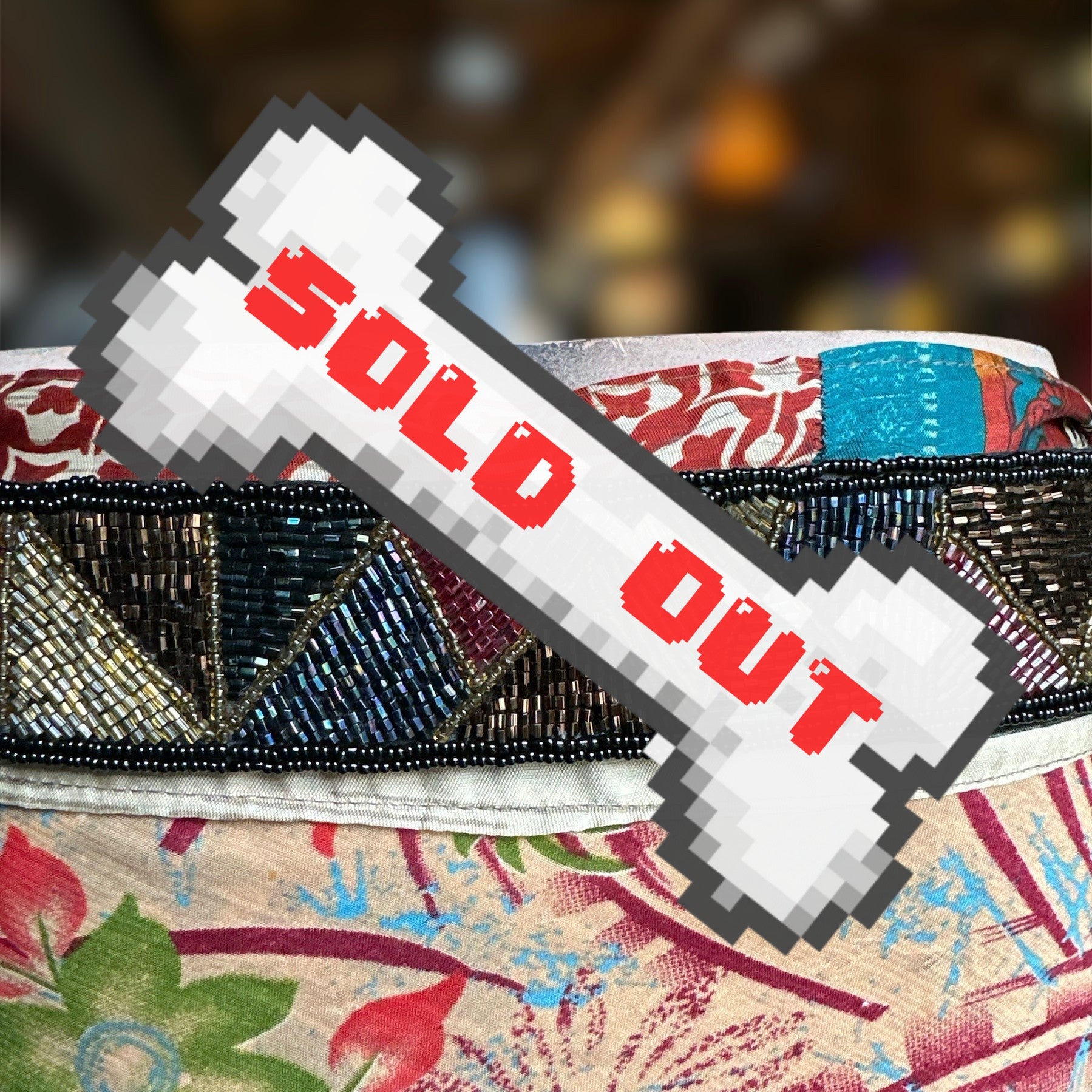 Silk beaded belt
