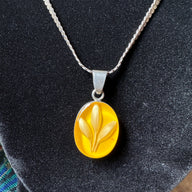 Sterling Amber Necklace