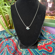 Sterling Blue Topaz Dolphin Necklace