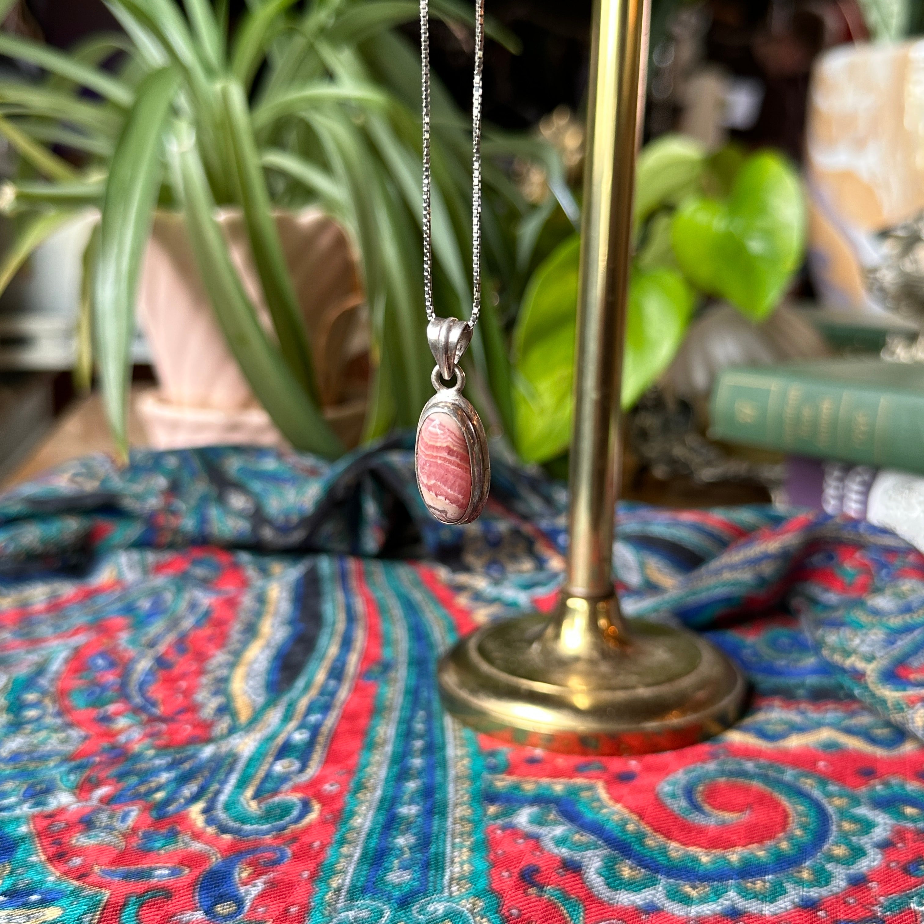 Sterling Rhodochrosite Necklace