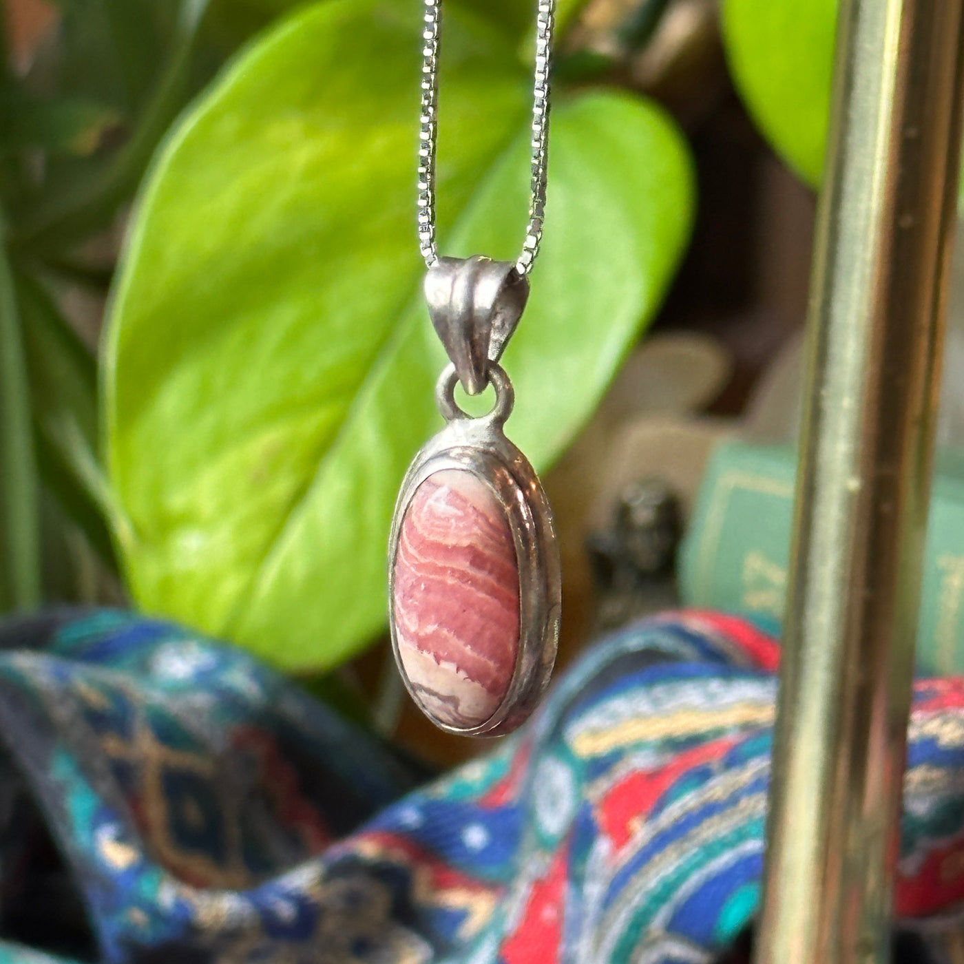 Sterling Rhodochrosite Necklace