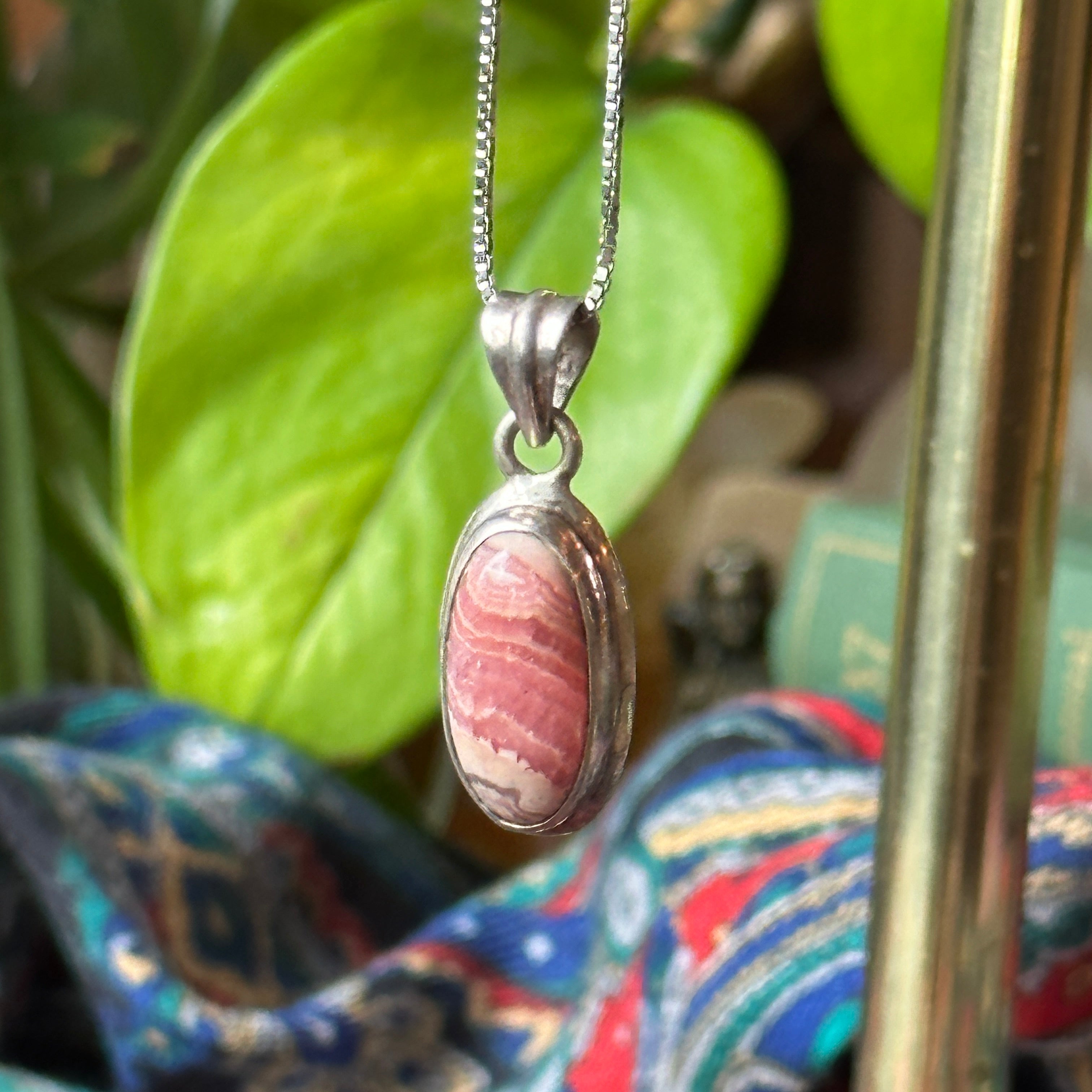 Sterling Rhodochrosite Necklace