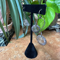 Sterling Silver Funky Geometric Swirl Earrings