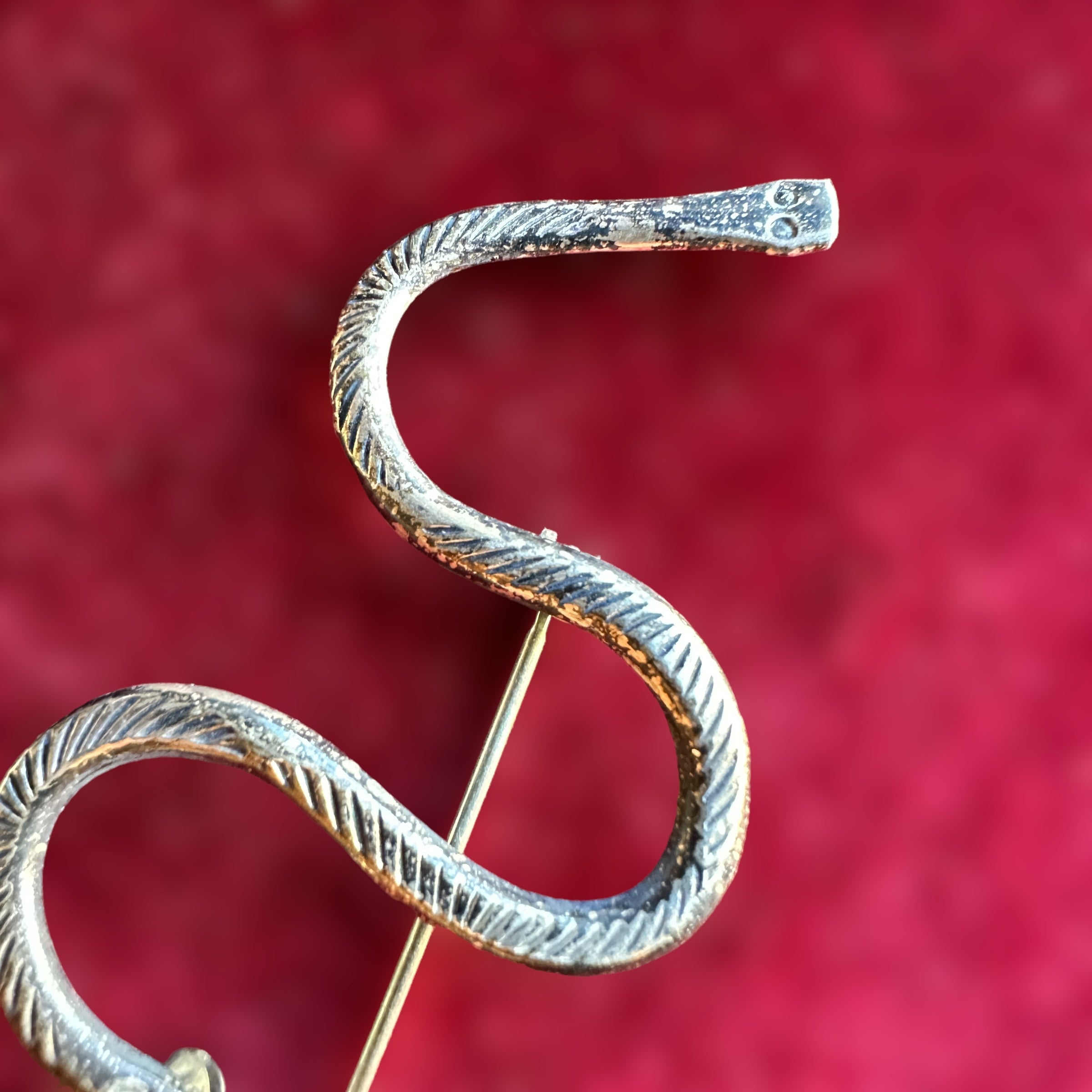Sterling Silver Snake Brooch