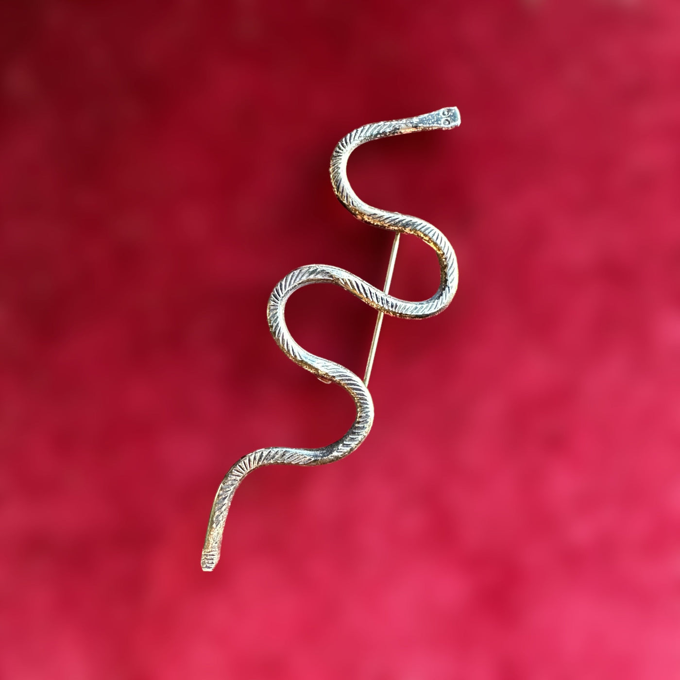 Sterling Silver Snake Brooch