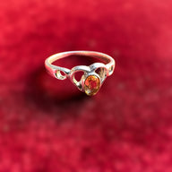 Sterling Silver and Citrine Heart Ring