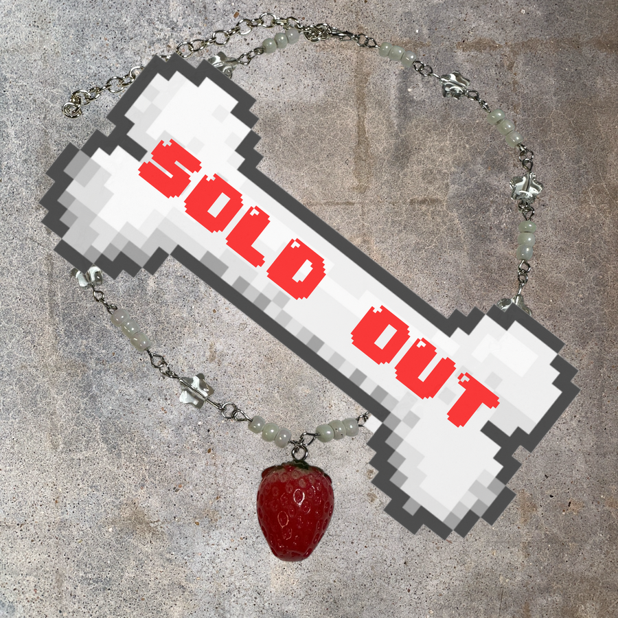 Strawberry necklace by Cat Piiss!