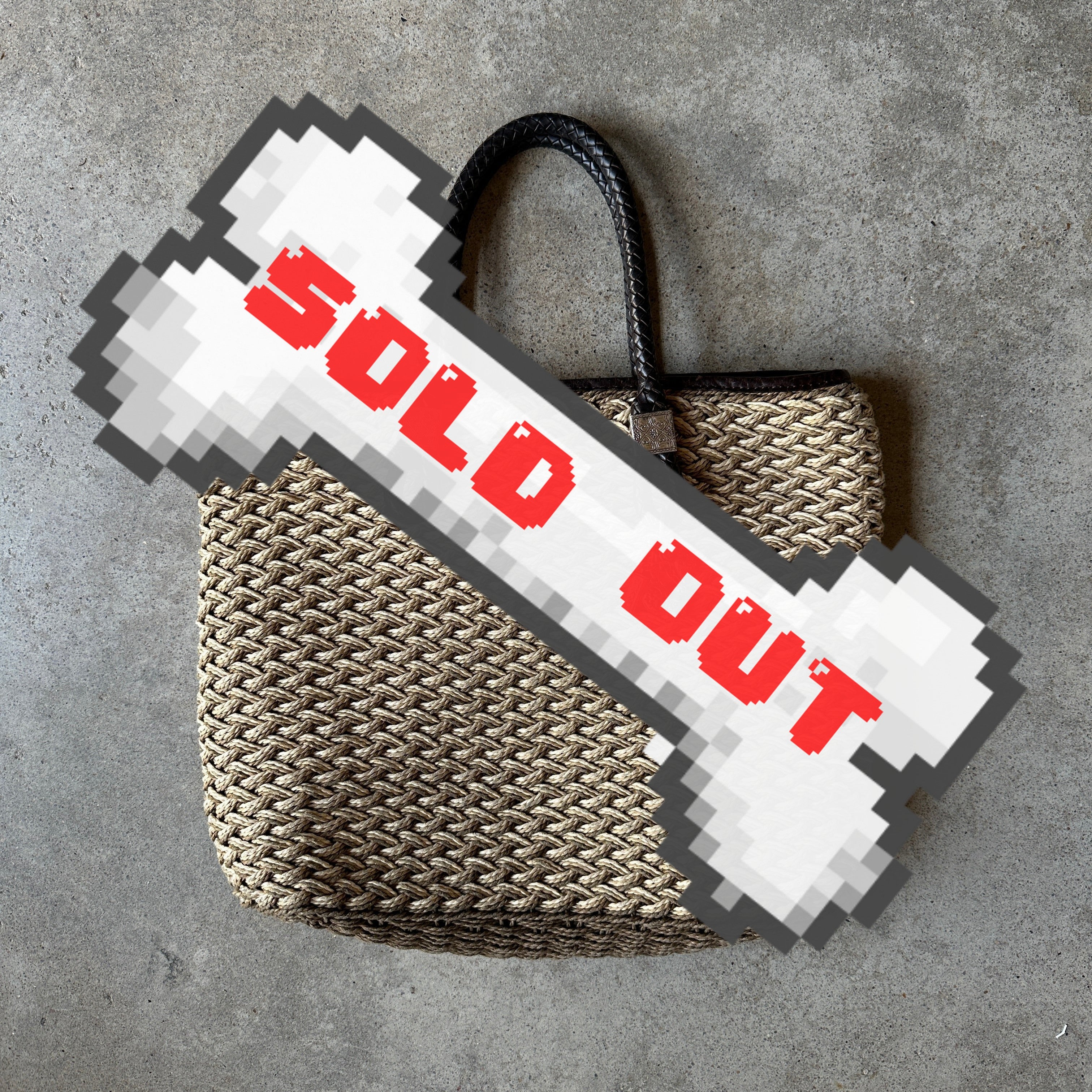 Tan Woven “Brighton” Handbag