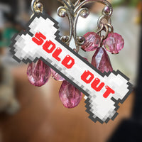 VTG gold-tone pink chandelier earrings