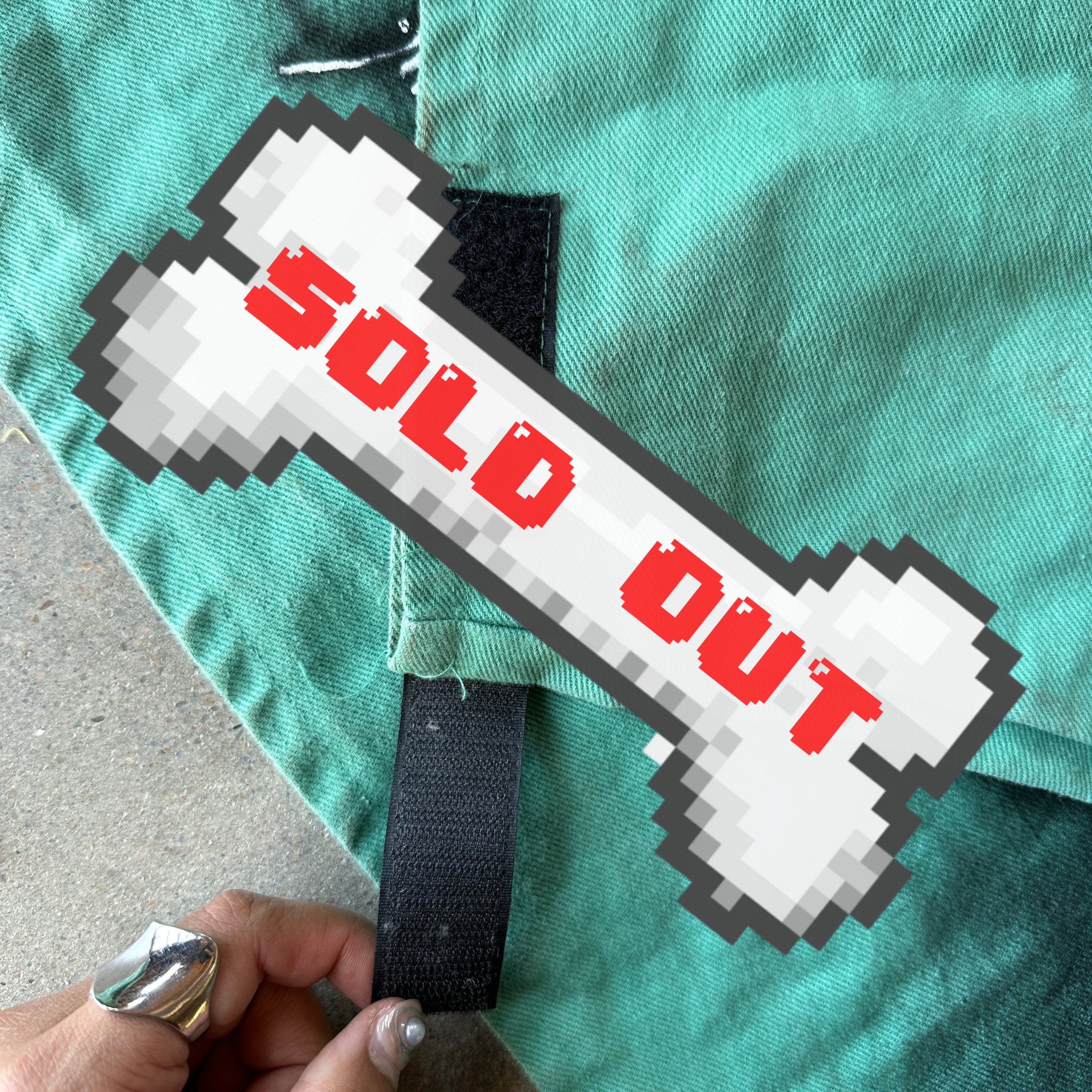 VTG green chore coat with skull design!