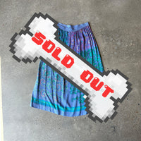 VTG purple and blue silk skirt and top set