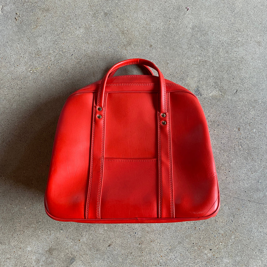 VTG red carry on luggage
