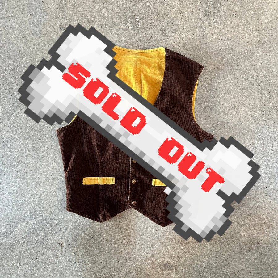 VTG reversible yellow and brown vest