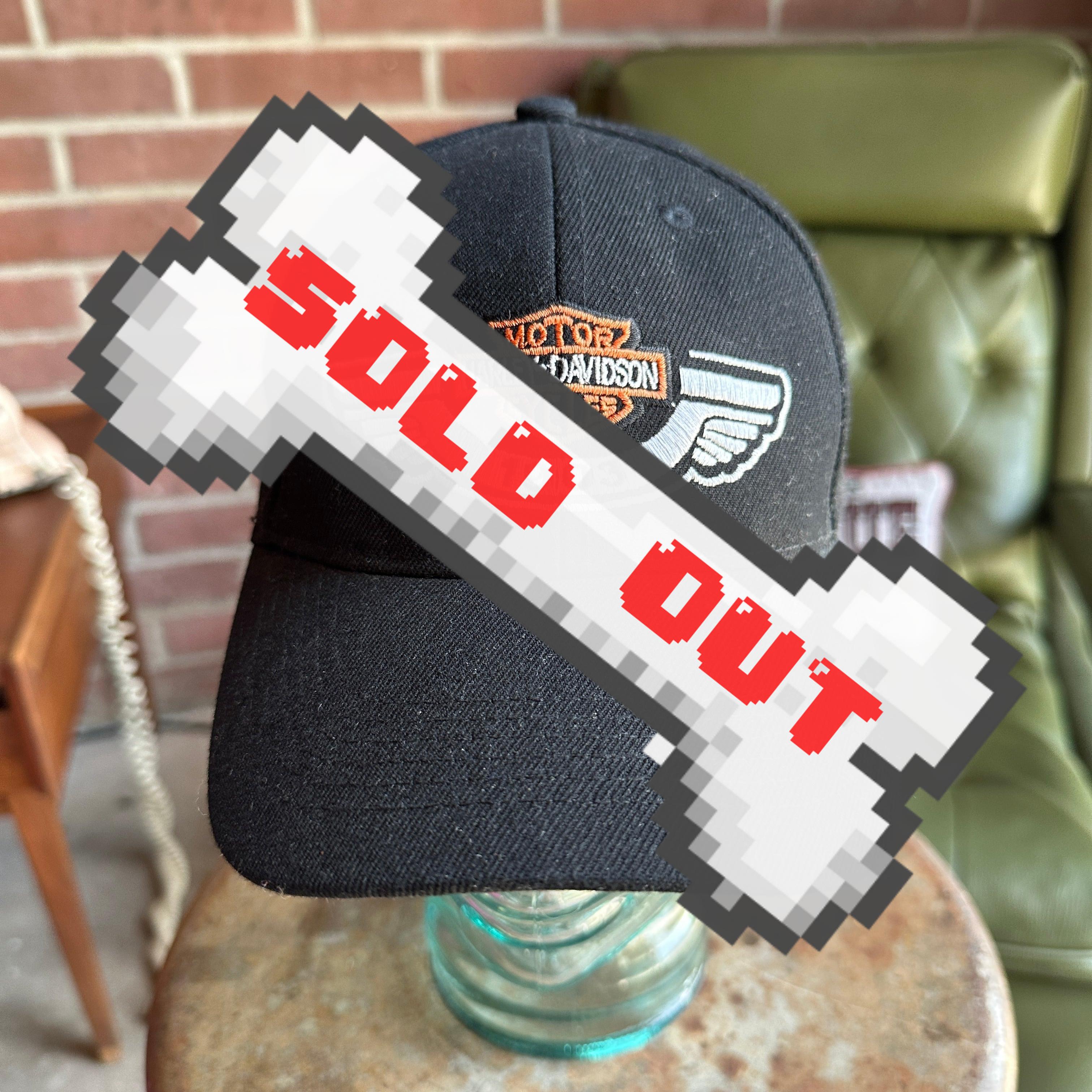 Vintage Black Denim Harley-Davidson Hat