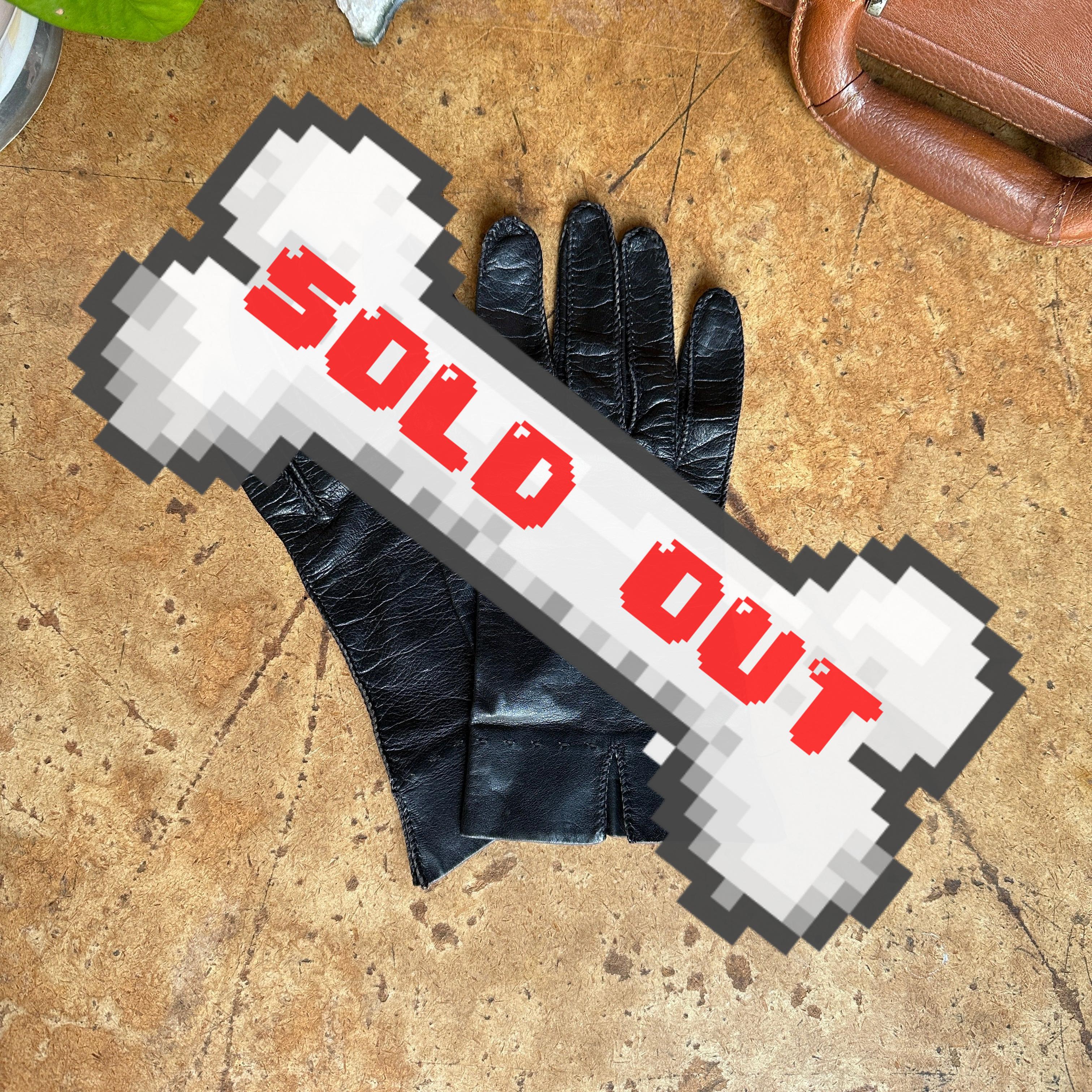 Vintage Black Leather Women’s Gloves