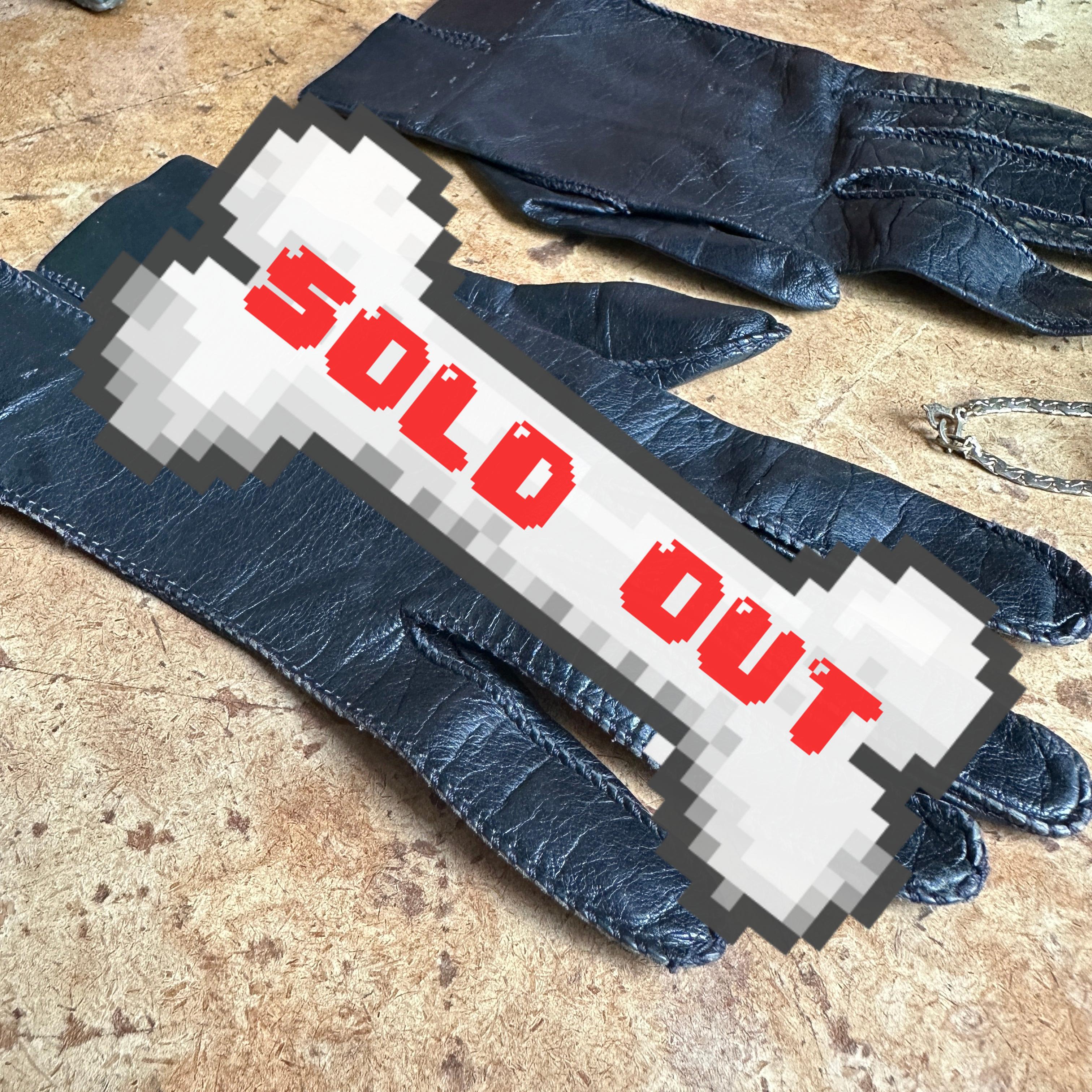 Vintage Black Leather Women’s Gloves