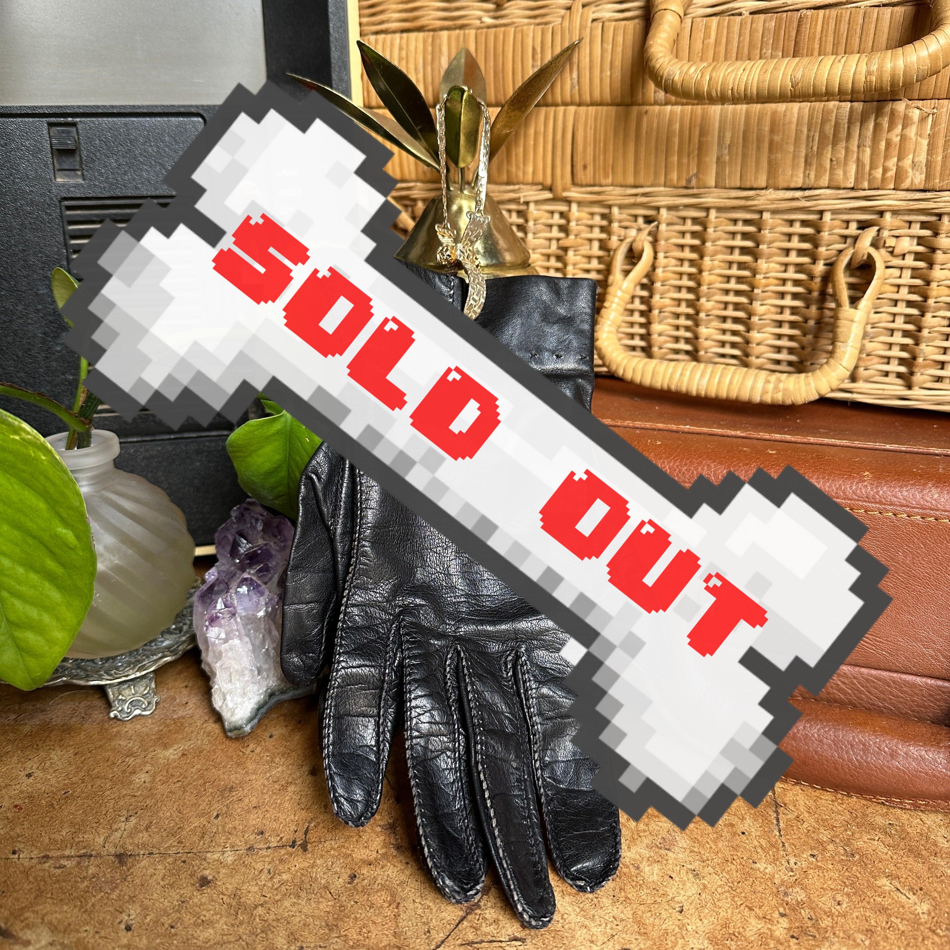 Vintage Black Leather Women’s Gloves