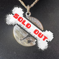 Vintage Early 1970s Hand-Carved Sterling Silver “Cheerleader” Necklace