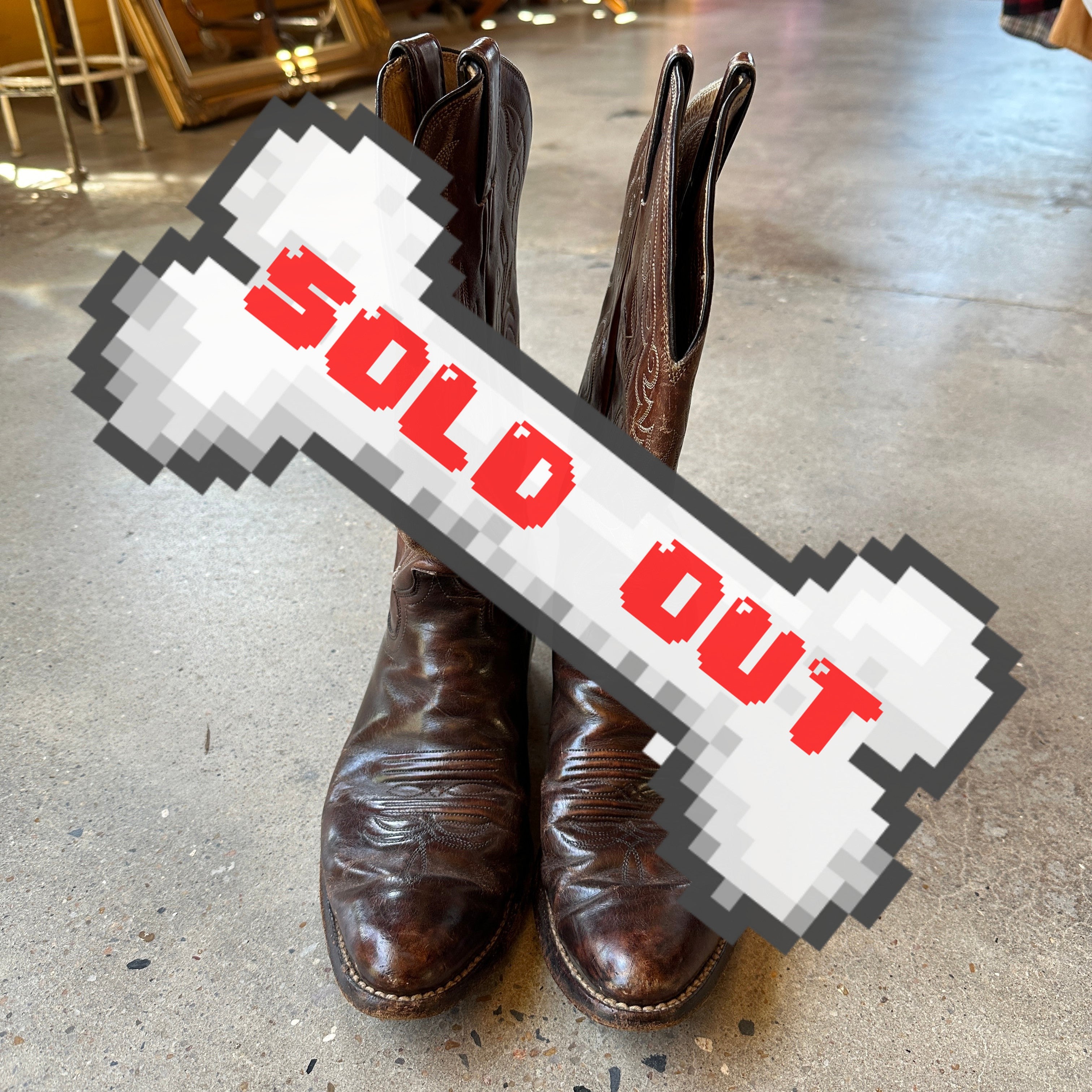 Vintage Justin Leather Cowboy Boots!