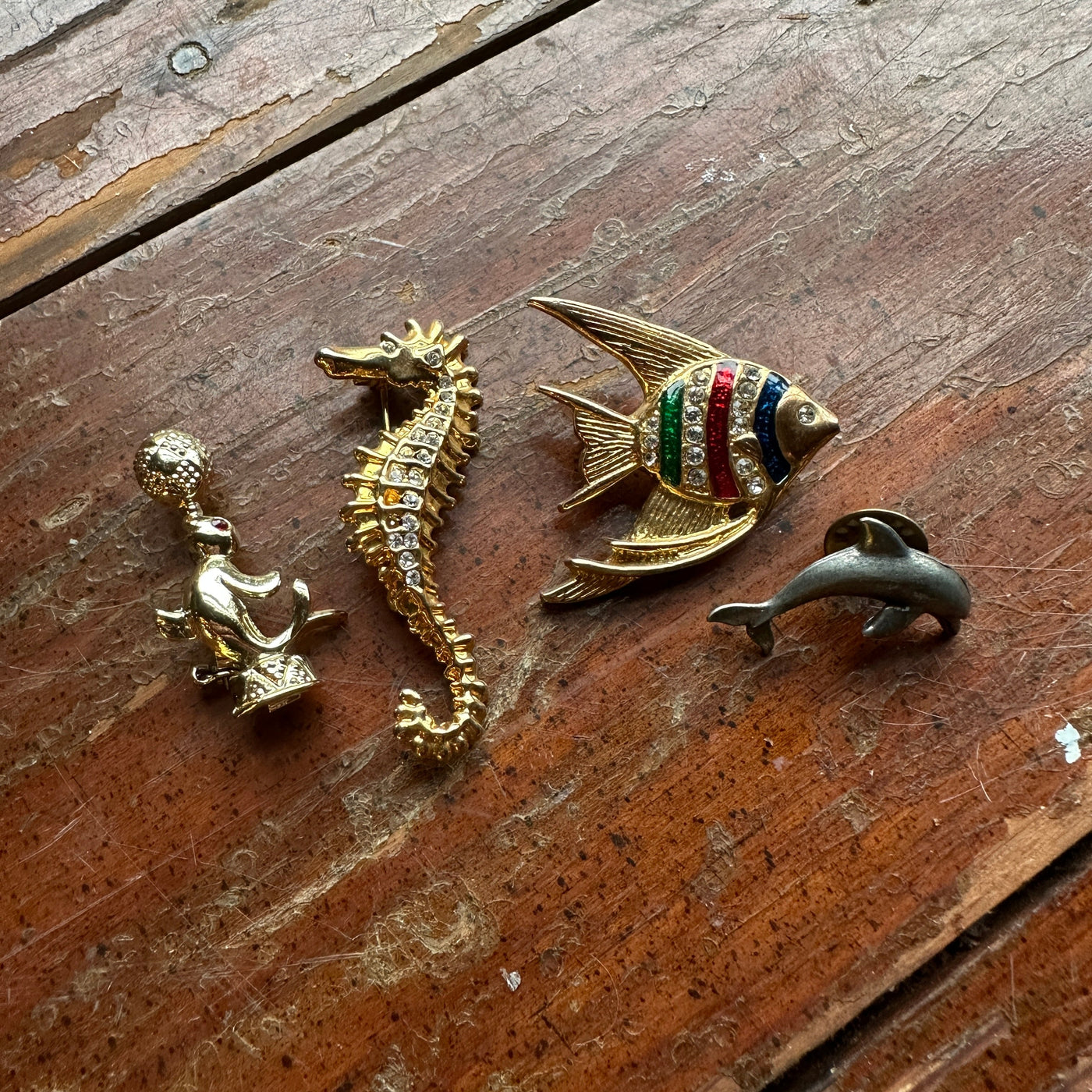 Vintage Marine Life Brooch/Pin Bundle