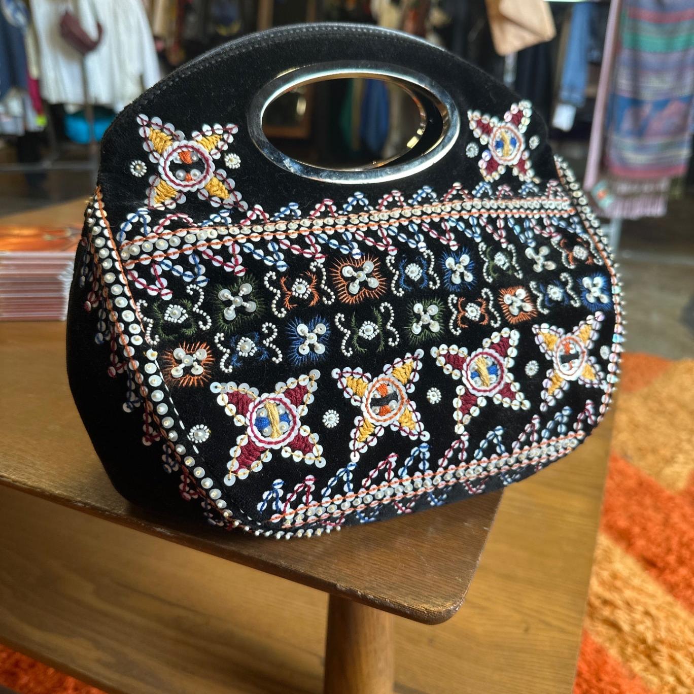 Vintage Oscar De La Renta Embroidered Sequin Purse