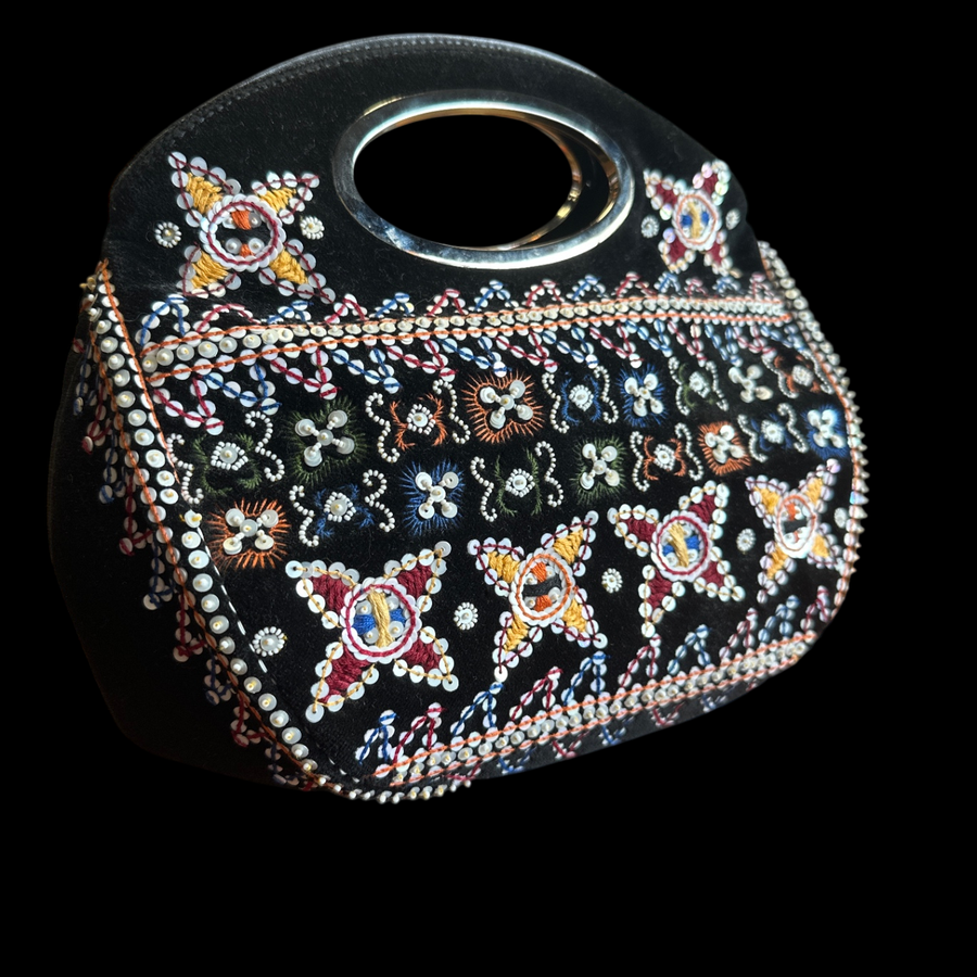 Vintage Oscar De La Renta Embroidered Sequin Purse