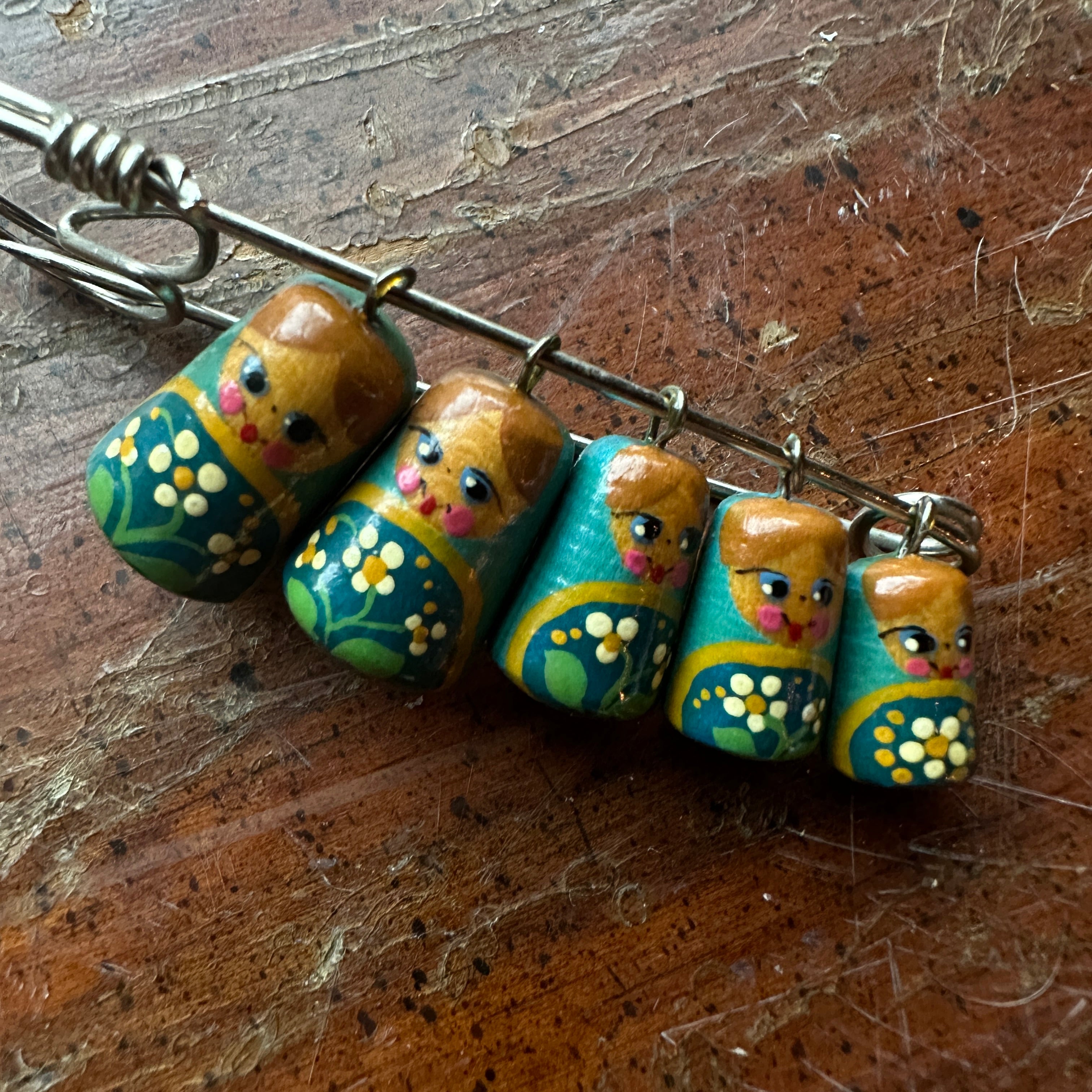 Vintage Russian Nesting Doll Pin