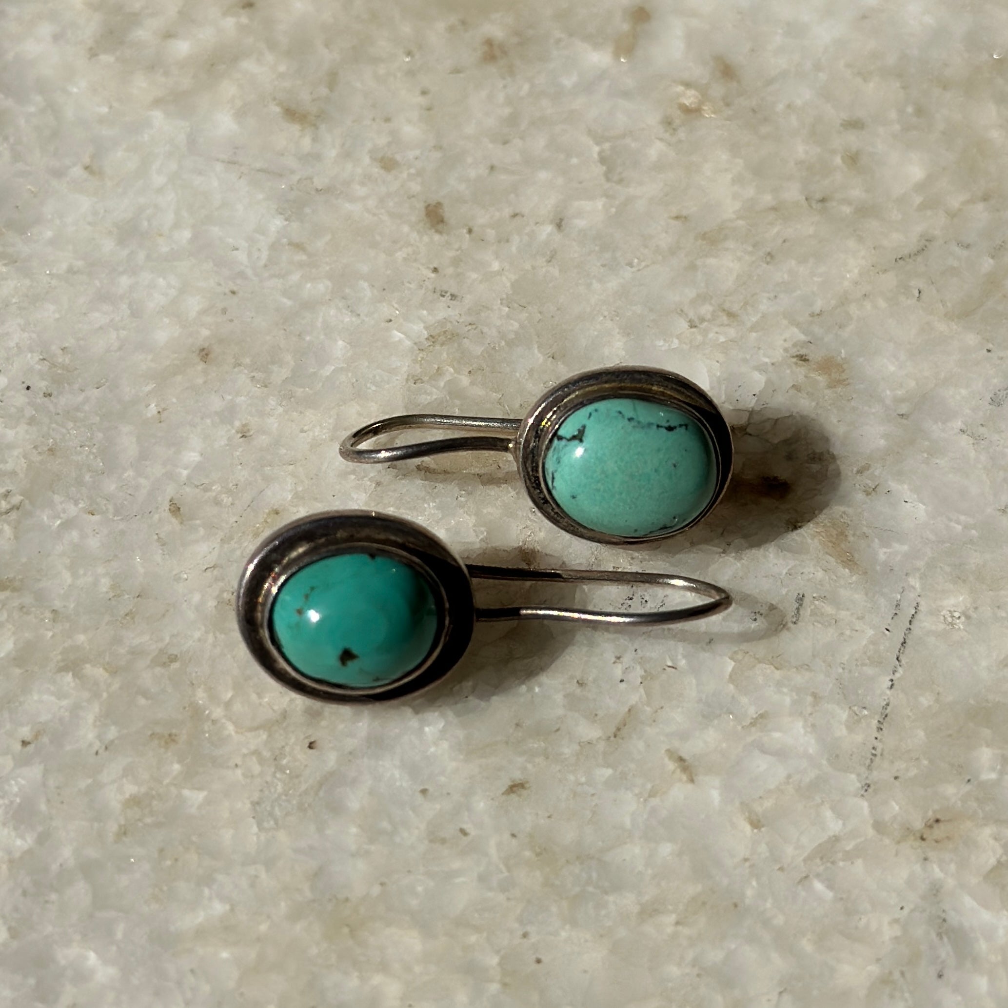 Vintage Sterling Silver & Turquoise Earrings