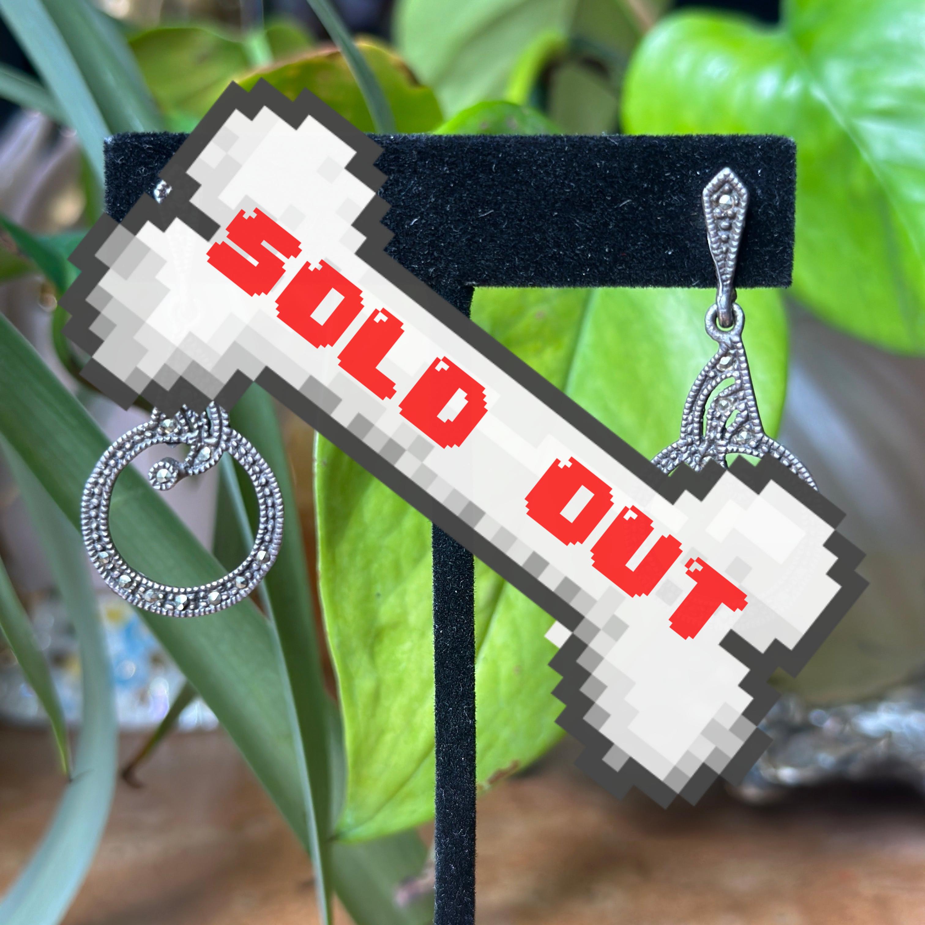 Vintage Sterling Silver and Marcasite Art Deco Earrings