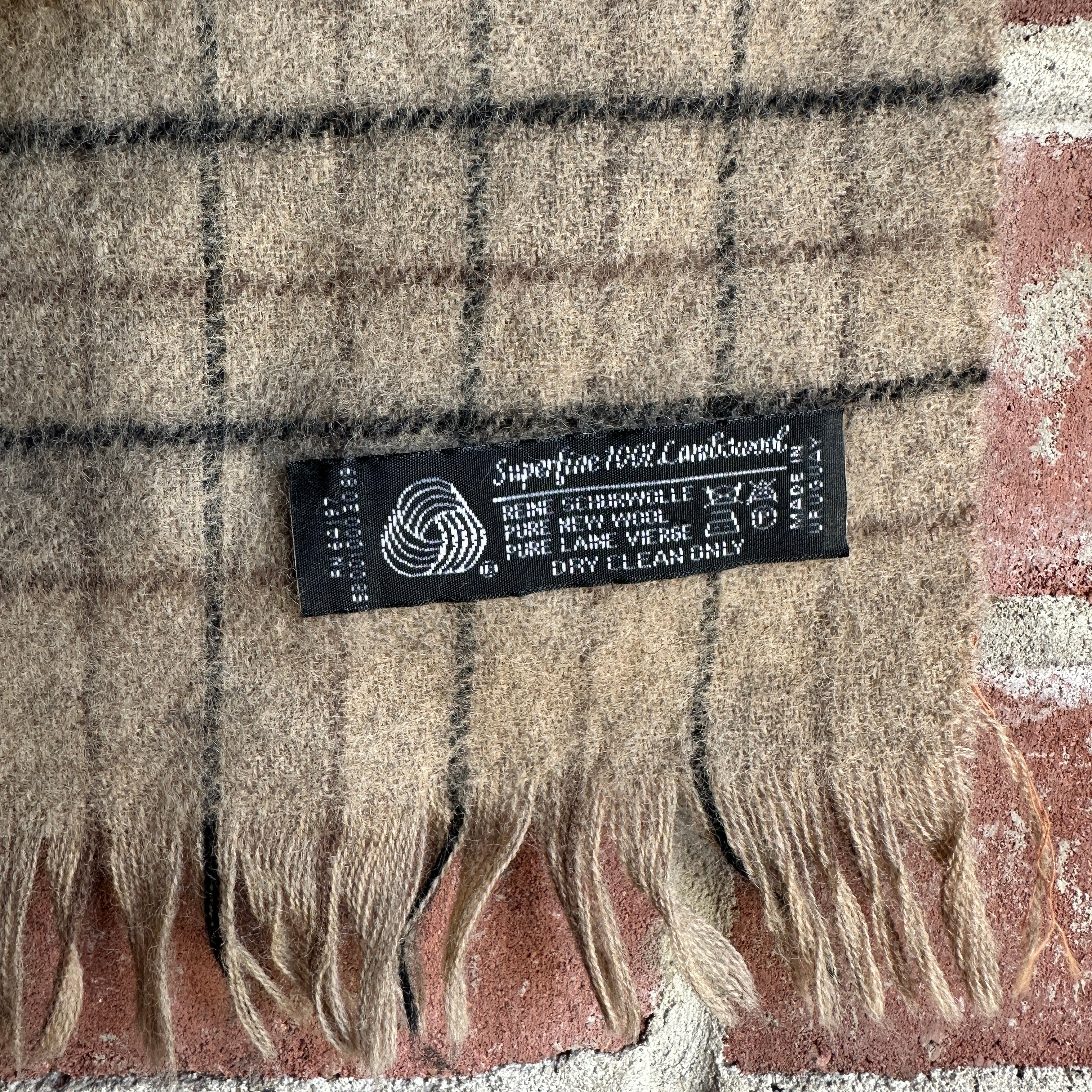 Vintage Superfine 100% Lambswool Scarf
