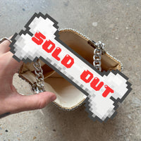 Vintage Whitting & Davis Mid-Century White Metal Mesh Handbag