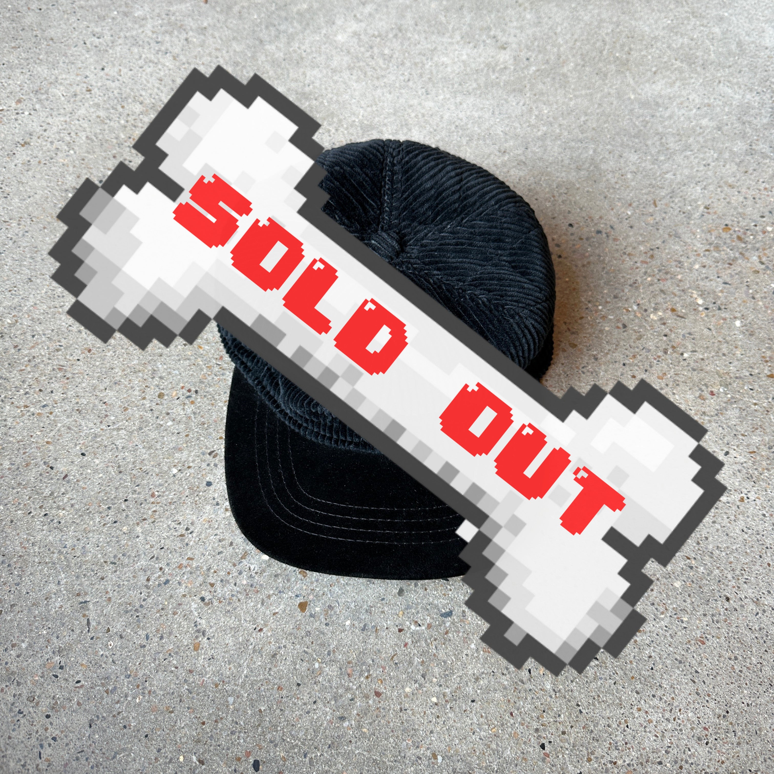 Vintage black corduroy and suede hat