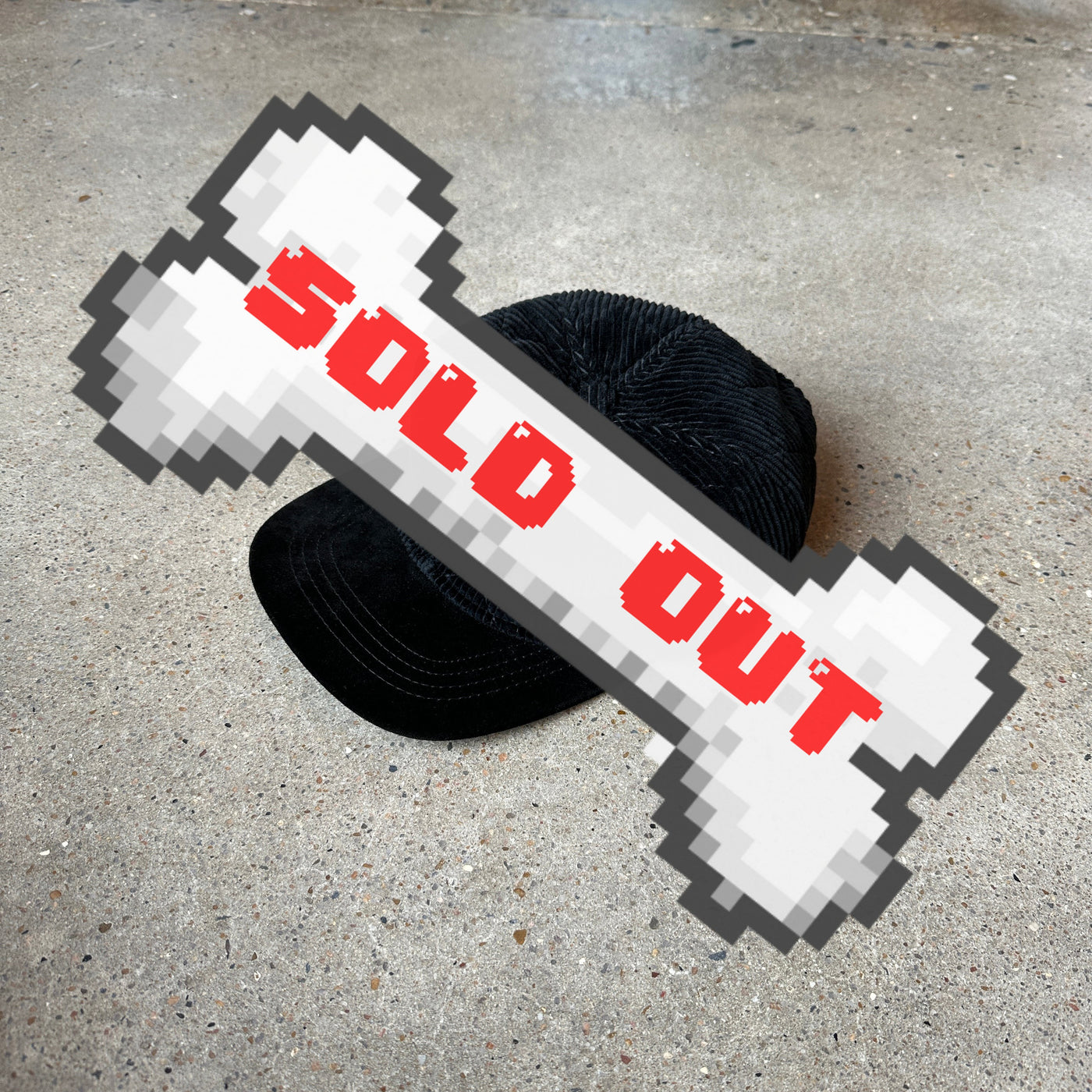 Vintage black corduroy and suede hat