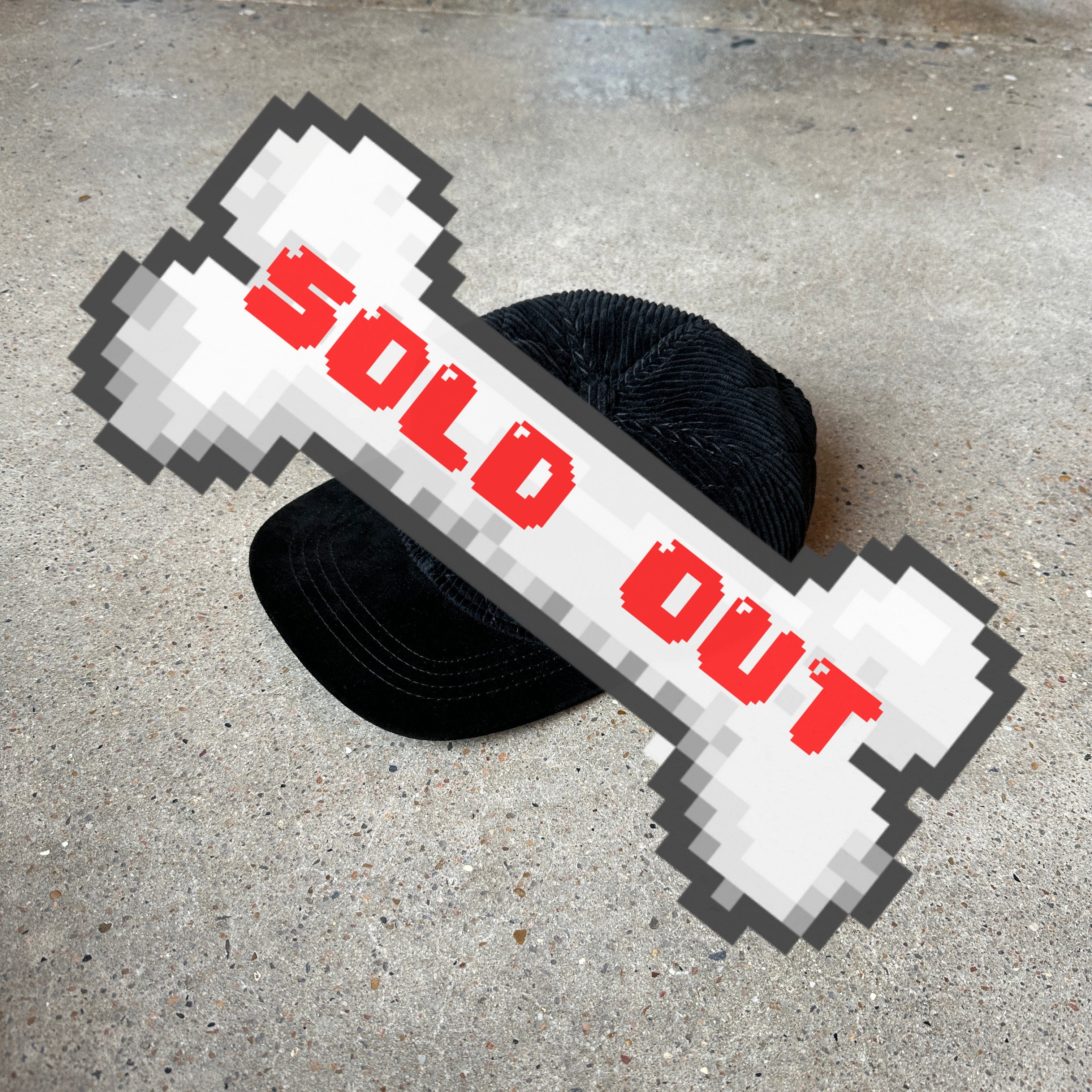 Vintage black corduroy and suede hat