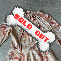 Vintage brown paisley dress