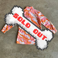 Vintage pink, orange, and white tunic