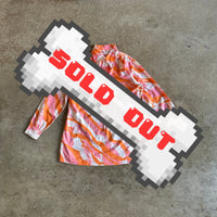 Vintage pink, orange, and white tunic