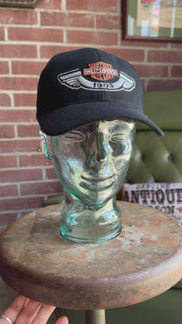 Vintage Black Denim Harley-Davidson Hat