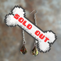 reworked glass dangle earrings with sterling silver fishhook