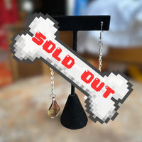 reworked glass dangle earrings with sterling silver fishhook