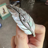sterling silver and mother of pearl brooch