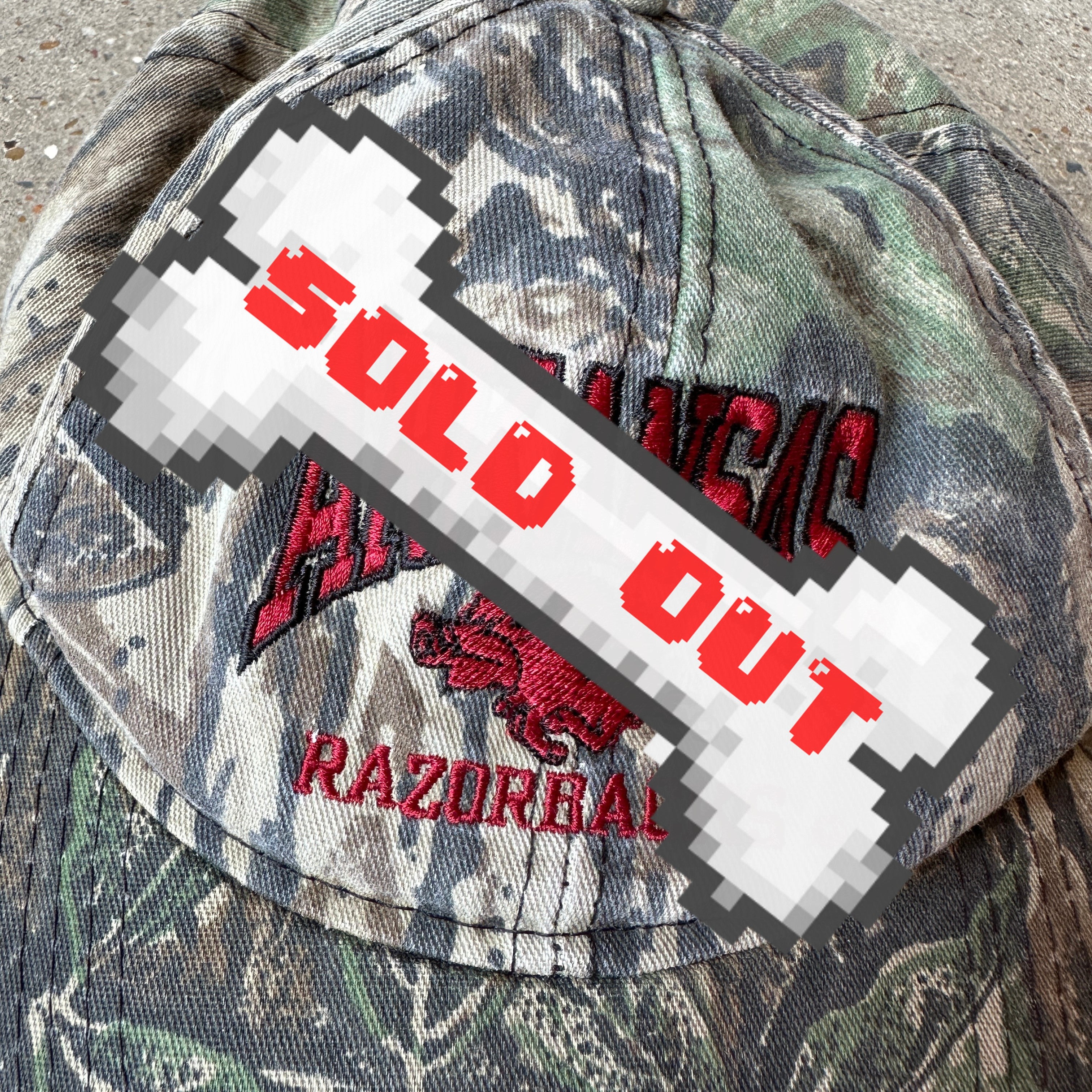 vintage Arkansas razorbacks camo snapback